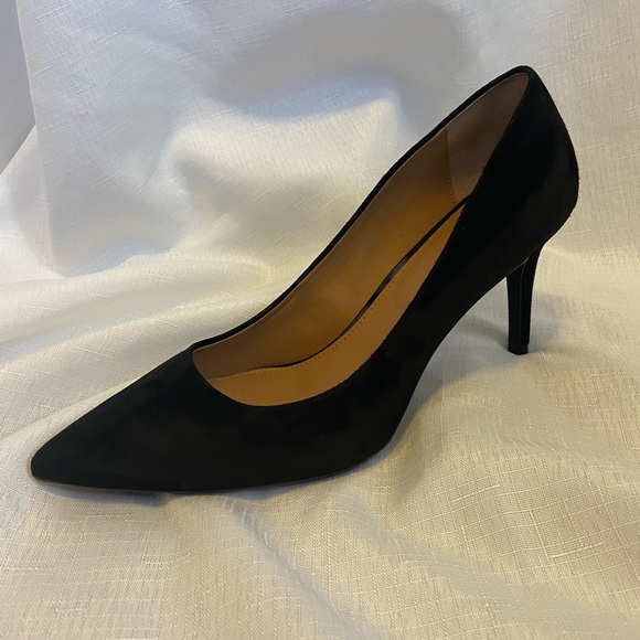 CALVIN KLEIN SUEDE HIGH HEELS SIZE 9 WORN ONCE - Picture 3 of 10